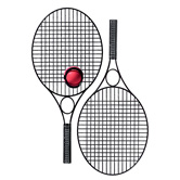 Tennis-Set PRO BLACK STAR - Werbeartikel