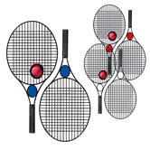 Tennis-Set PRO BLACK STAR - Werbeartikel