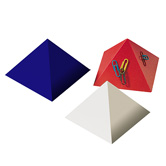 B�roklammernhalter MAGNET-PYRAMIDE - Werbeartikel