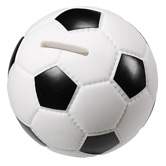 Spardose FU�BALL - Werbeartikel