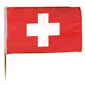 Fahne Schweiz HOLZSTAB - Werbeartikel