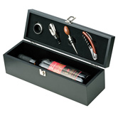 Weinset BLACK WOOD BOX - Werbeartikel