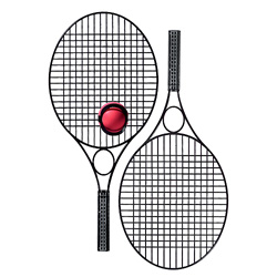 Tennis-Set PRO BLACK STAR - Werbeartikel