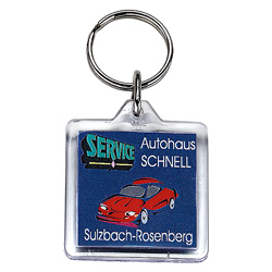 Schl�sselanh�nger INLAY 32*32 - Werbeartikel