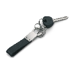 Schl�sselanh�nger GENUINE, schwarz - Werbeartikel