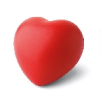 Antistressball in Herzform LOVY, rot - Werbeartikel