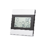 Wetterstation und Uhr RIPPER, silbermatt - Werbeartikel
