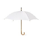 Regenschirm mit Holzgriff CALA, wei� - Werbeartikel