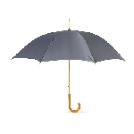 Regenschirm mit Holzgriff CALA, grau - Werbeartikel