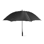 Regenschirm mit Softgriff GRUSO, schwarz - Werbeartikel