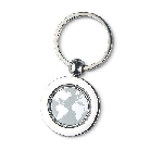 Schl�sselring GLOBY, silber - Werbeartikel