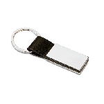 Schl�sselanh�nger RECTANGLO, schwarz - Werbeartikel