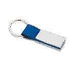 Schl�sselanh�nger RECTANGLO, blau - Werbeartikel