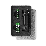 Taschenlampe 9 LEDs LED PLUS, schwarz - Werbeartikel