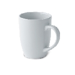 Trendige Kaffeetasse TRENT, wei� - Werbeartikel