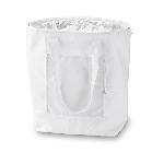 K�hltasche f�r Einkauf faltbar PLICOOL, wei� - Werbeartikel