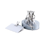 Magnetisches Klammerspiel CASTILLO, silbermatt - Werbeartikel