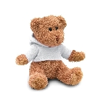 Teddyb�r mit Shirt JOHNNY, wei� - Werbeartikel