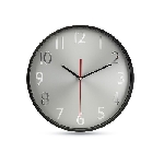 Wanduhr RONDO, schwarz - Werbeartikel