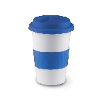 Keramikbecher TRIBECA, blau - Werbeartikel