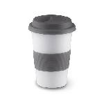 Keramikbecher TRIBECA, grau - Werbeartikel
