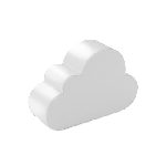 Anti-Stre�-Wolke CLOUDY, wei� - Werbeartikel