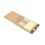 Notizbuch mit Klebezetteln MULTIBOOK, beige - Werbeartikel