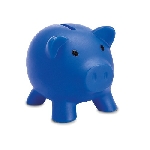 Sparschwein SOFTCO, blau - Werbeartikel