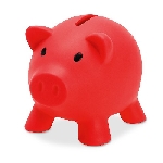 Sparschwein SOFTCO, rot - Werbeartikel
