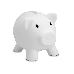 Sparschwein SOFTCO, wei� - Werbeartikel