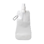 Faltbare Wasserflasche GATES, wei� - Werbeartikel