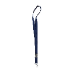 Lanyard mit Metalkarabiner LANY, blau - Werbeartikel