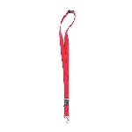 Lanyard mit Metalkarabiner LANY, rot - Werbeartikel