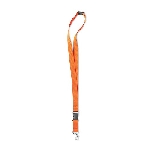 Lanyard mit Metalkarabiner LANY, orange - Werbeartikel