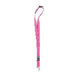 Lanyard mit Metalkarabiner LANY, fuchsia - Werbeartikel