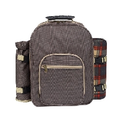 Picknick Rucksack HIGH PARK, braun - Werbeartikel