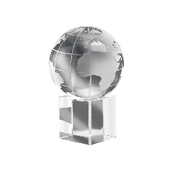 Briefbeschwerer / Kristallglas MUNDI, transparent - Werbeartikel