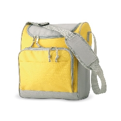 K�hltasche mit Fronttasche ZIPPER, gelb - Werbeartikel