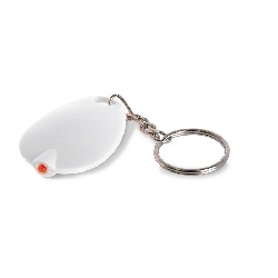 Schl�sselanh�nger / LED-Lampe TOTTEN, wei� - Werbeartikel