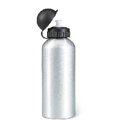 Metall Trinkflasche (600 ml) BISCING, silbermatt - Werbeartikel
