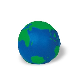 Anti-Stress-Ball in Globusform MONDO, blau/gr�n - Werbeartikel