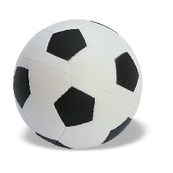 Anti-Stress-Fu�ball GOAL, wei�/schwarz - Werbeartikel
