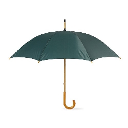 Regenschirm mit Holzgriff CALA, gr�n - Werbeartikel