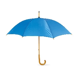 Regenschirm mit Holzgriff CALA, royalblau - Werbeartikel