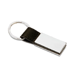 Schl�sselanh�nger RECTANGLO, schwarz - Werbeartikel