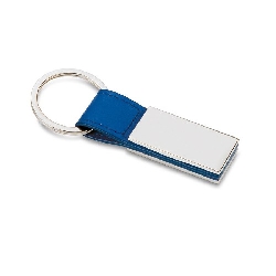 Schl�sselanh�nger RECTANGLO, blau - Werbeartikel