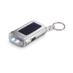 Schl�sselring mit Taschenlampe RINGAL, silbermatt - Werbeartikel