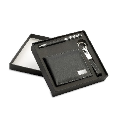 Set mit Geldb�rse ELEGANCI, schwarz - Werbeartikel