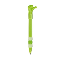 Kuli mit Hand HELLO, limettengr�n - Werbeartikel