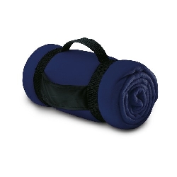 Fleecdecke 195gr / m2 STAVENGER, blau - Werbeartikel